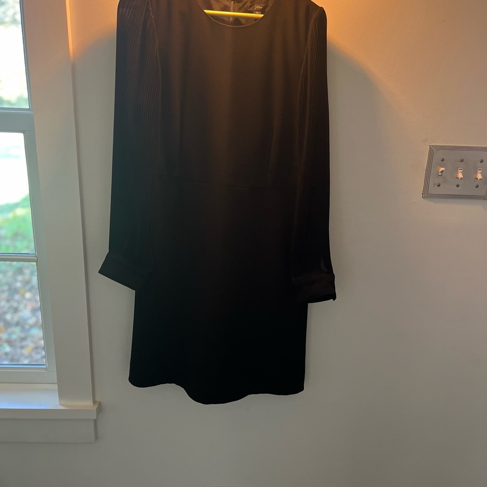 J. Crew Black Long Sleeve Dress
